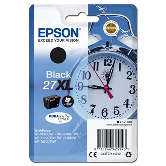 Epson originální ink C13T27114012, 27XL, black, 17,7ml, Epson WF-3620, 3640, 7110, 7610, 7620