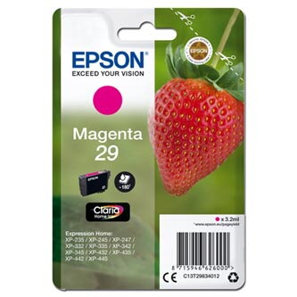 Epson originální ink C13T29834012, T29, magenta, 3,2ml, Epson Expression Home XP-235,XP-332,XP-335,XP-432,XP-435