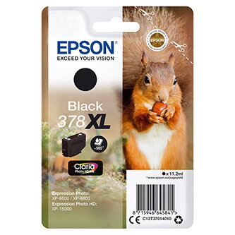 Epson originální ink C13T37914010, 378XL, black, 11,2ml, Epson XP-15000