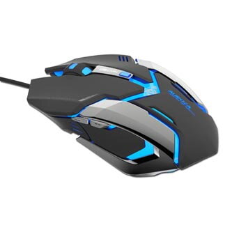 E-Blue Myš Auroza Gaming, 4000DPI, optická, 6tl., 1 kolečko, drátová USB, černá, herní